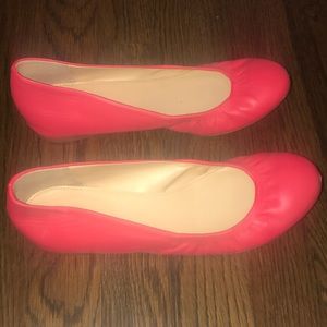 J. Crew Cece leather ballet flats coral size 6 1/2